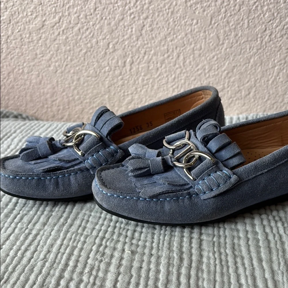 Venezia Women's Tassel Loafers in Soft Blue - Picture 6 of 7
